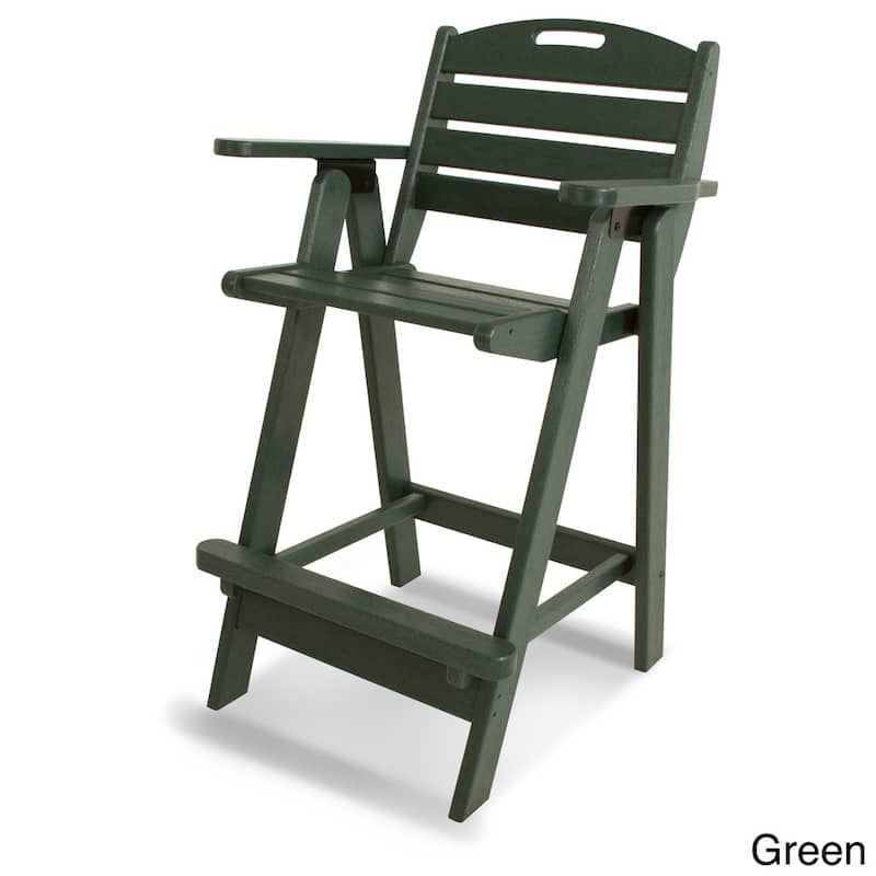 POLYWOOD Outdoor Nautical Bar Chair - Green