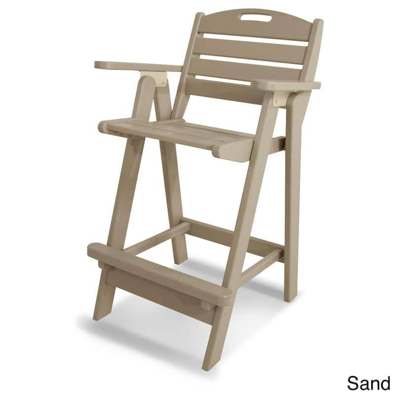 POLYWOOD Outdoor Nautical Bar Chair - Sand