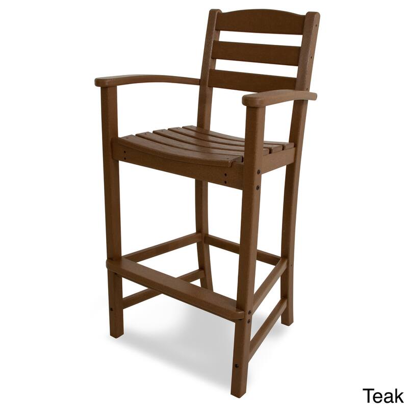 POLYWOOD Tall La Casa Cafe Bar Chair - Teak