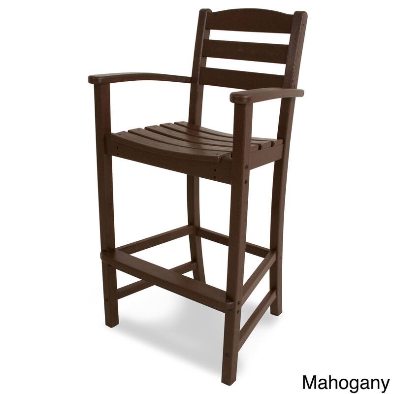 POLYWOOD Tall La Casa Cafe Bar Chair - Mahogany