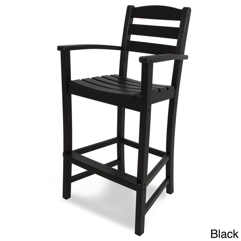 POLYWOOD Tall La Casa Cafe Bar Chair - Black