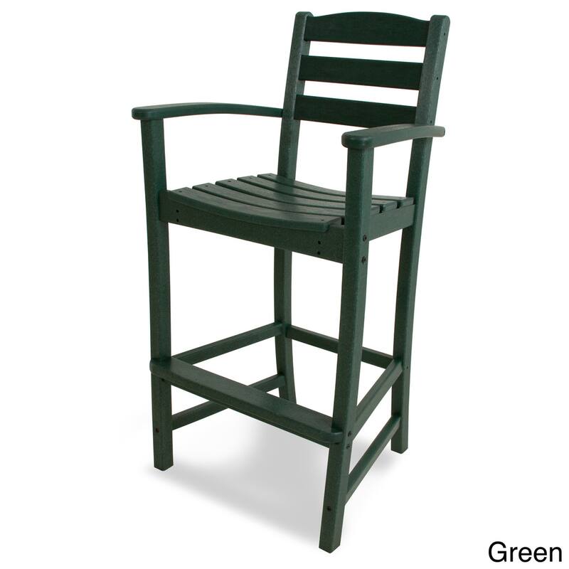 POLYWOOD Tall La Casa Cafe Bar Chair - Green