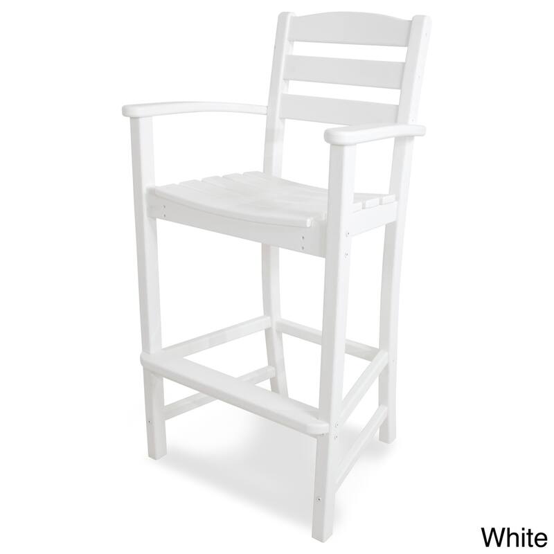 POLYWOOD Tall La Casa Cafe Bar Chair - White
