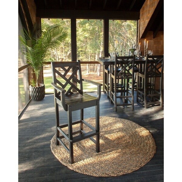 POLYWOOD Chippendale 30" Outdoor Bar Arm Chair
