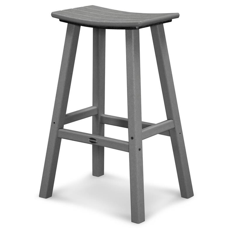 POLYWOOD Traditional Outdoor Saddle Bar Stool