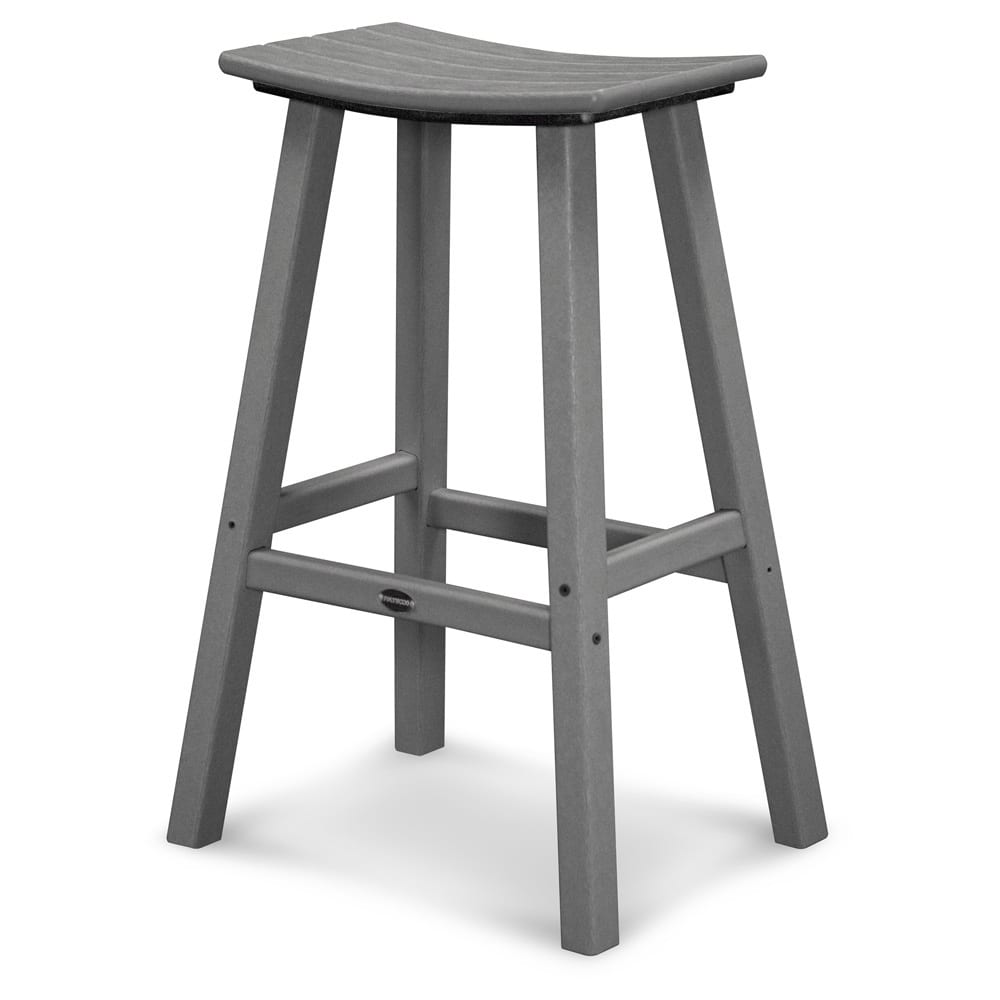 POLYWOOD Traditional Outdoor Saddle Bar Stool