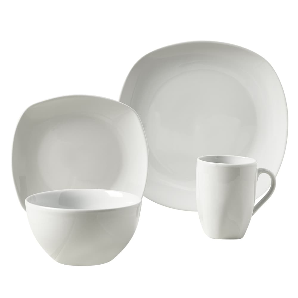 Square glass dinnerware outlet set