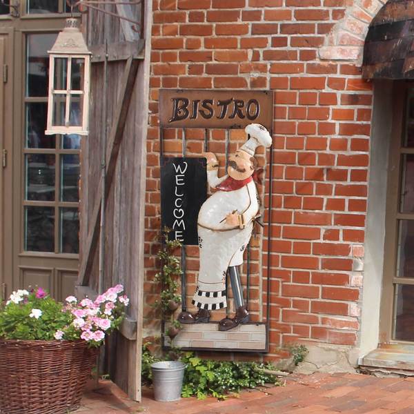 Shop Sunjoy Friendly Bistro Chef 37.5inch HandPainted Metal Wall
