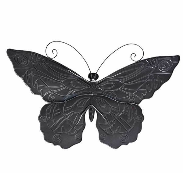 Shop Sunjoy 22 Inch Blue Butterfly Hand Painted Iron Outdoor Wall