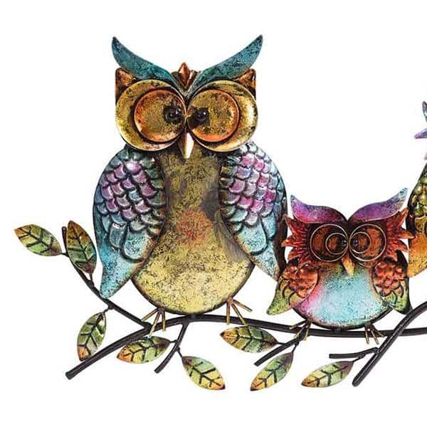 Sunjoy Owl Family Of Three 22 5 Inch Hand Painted Iron Sunjoy Owl Family Of Three 22 5 Inch Hand Painted Iron