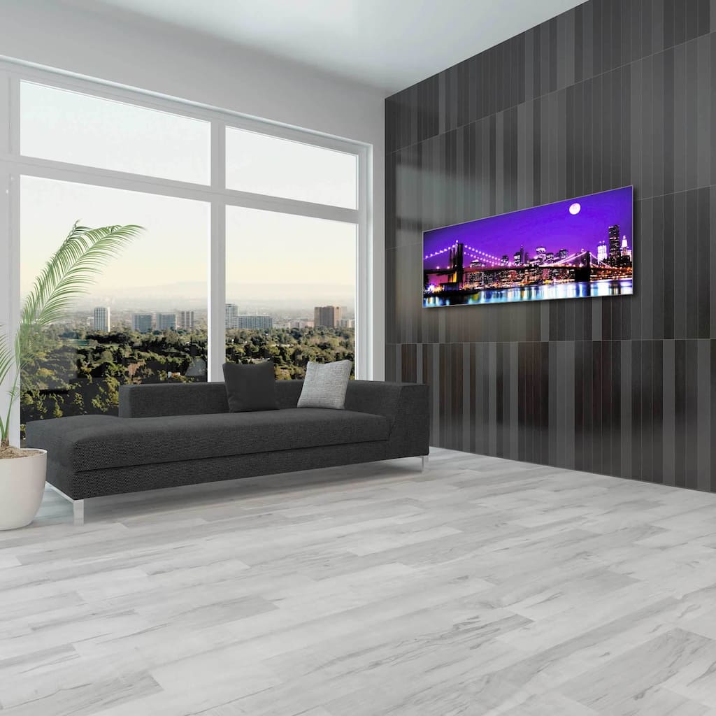 Modern Crowd 'New York Bridge City Skyline' Urban Cityscape Enhanced Photo Print on Metal or Acrylic