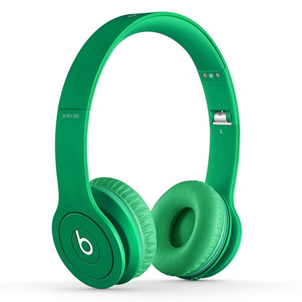 Beats By Dre Matte Green Solo Wired Headphones (Refurbished)