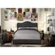 preview thumbnail 20 of 19, Moser Bay Murphy Grove Diamond Tufted Queen / King Upholstered Panel Bed Charcoal - King
