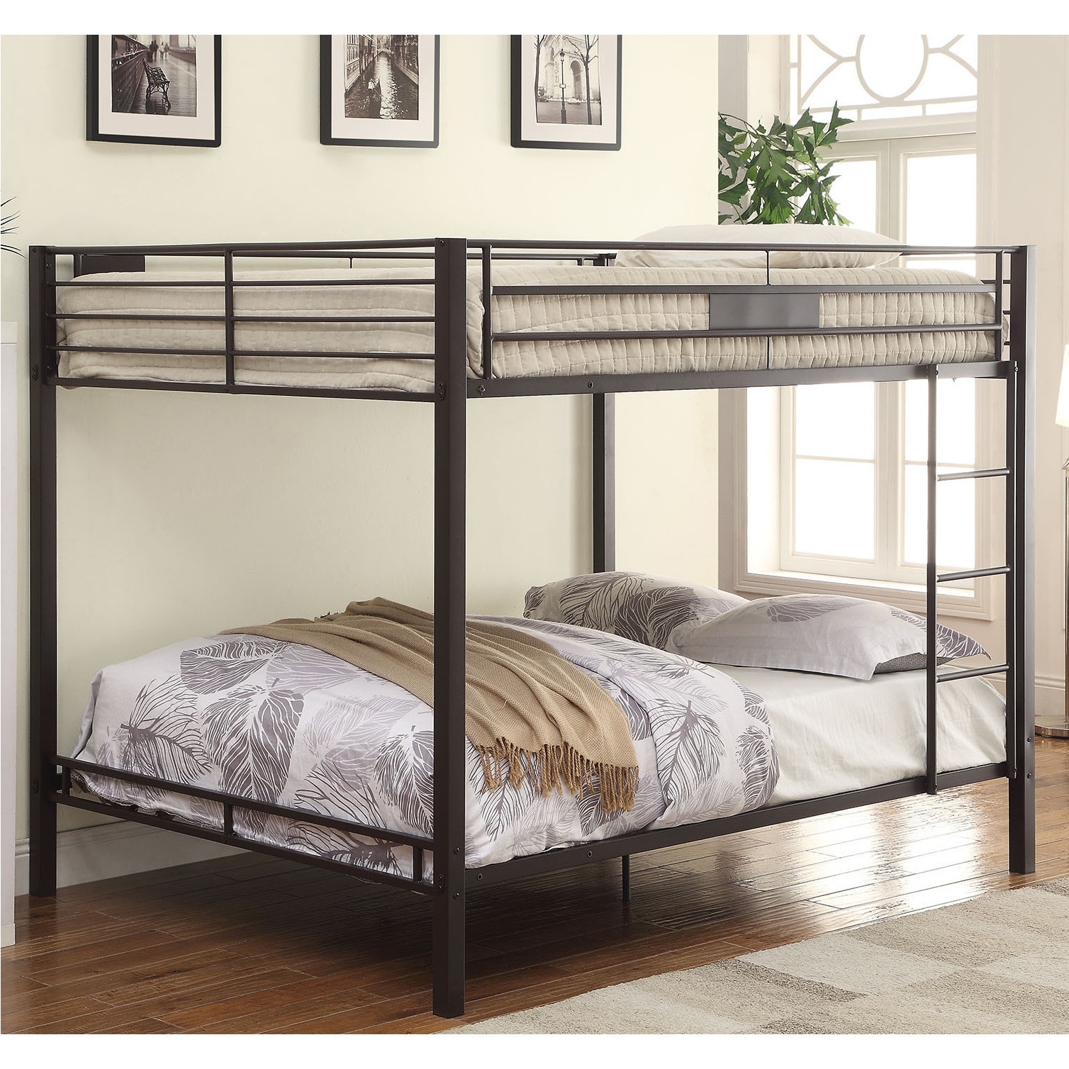 queen bunk bed with stairs