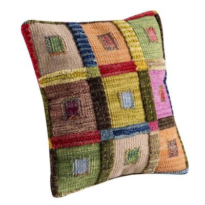 Handmade Big Box Multicolor Throw Pillow (India)