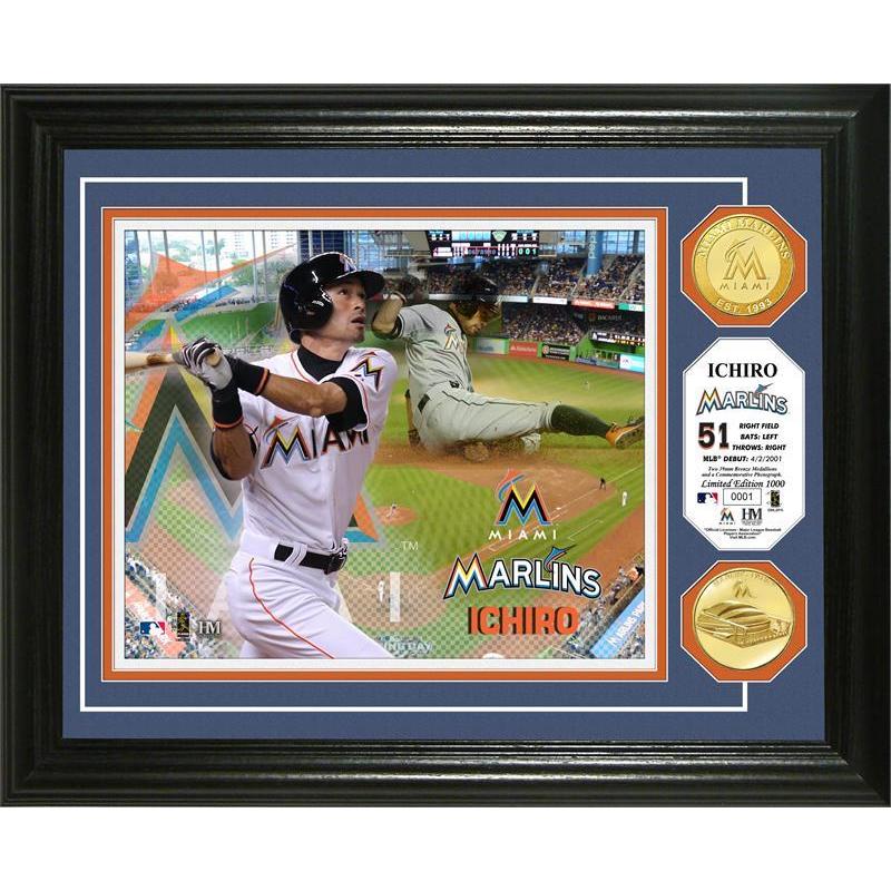 MLB Miami Marlins Baseball Glass Framed Panel