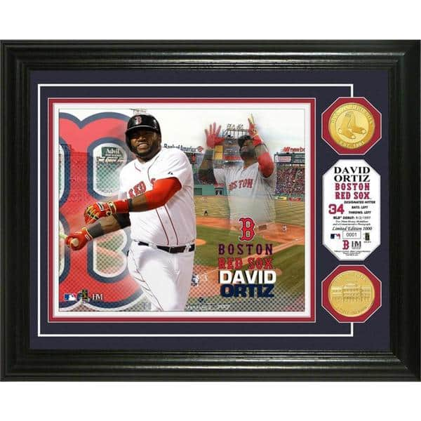 David Ortiz in Action Boston Red Sox 8 x 10 Framed Baseball