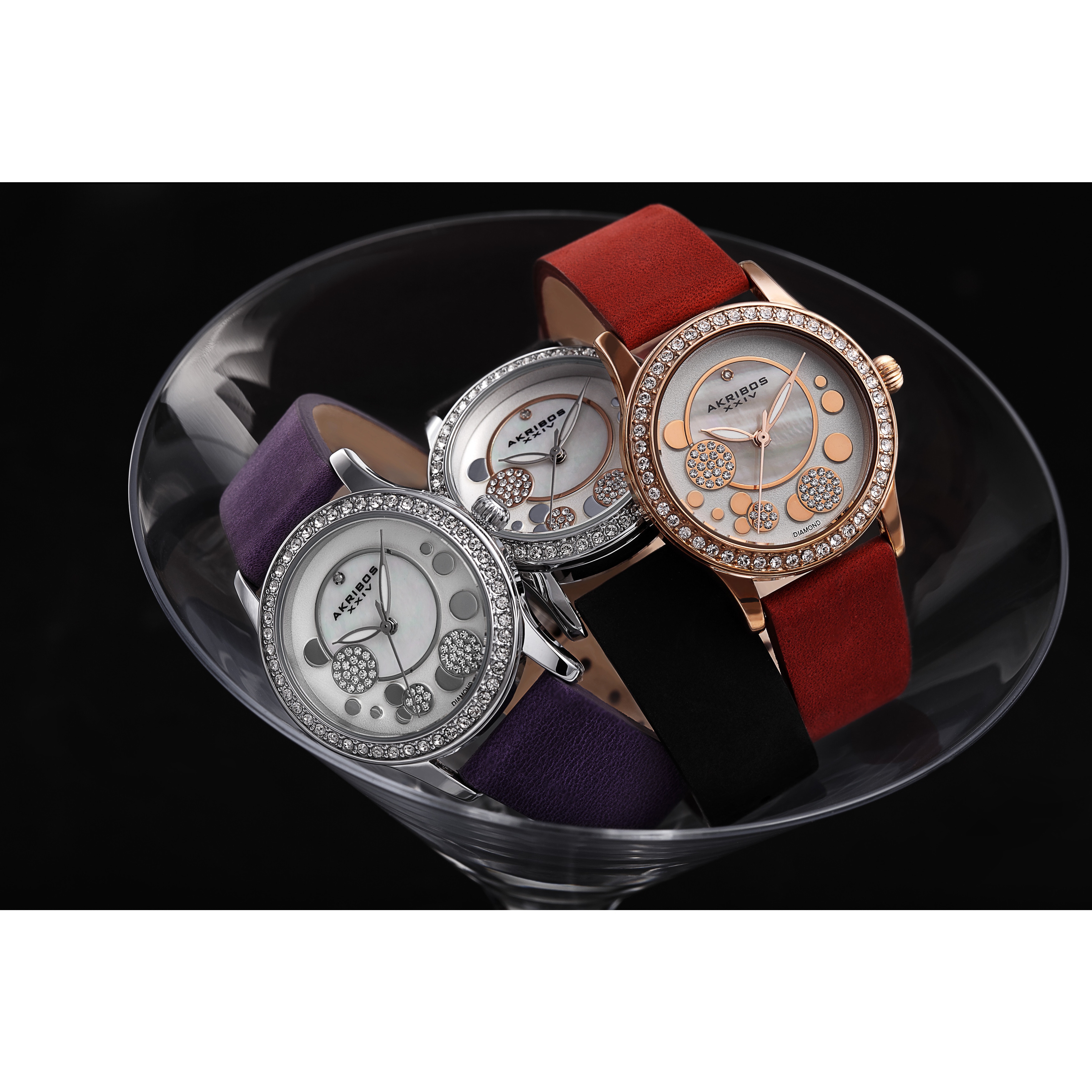 Akribos XXIV Trio Watch Set in Purple Case Akribos XXIV Women main image 4