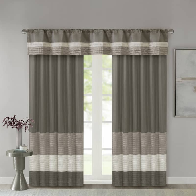 Madison Park Infinity Polyoni Pintuck Window Valance