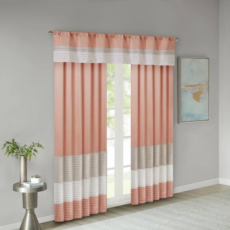 Madison Park Infinity Polyoni Pintuck Window Valance