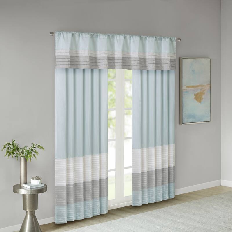 Madison Park Infinity Polyoni Pintuck Window Valance