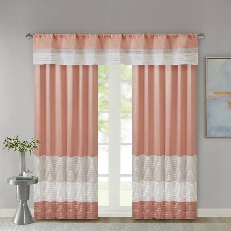 Madison Park Infinity Polyoni Pintuck Window Valance