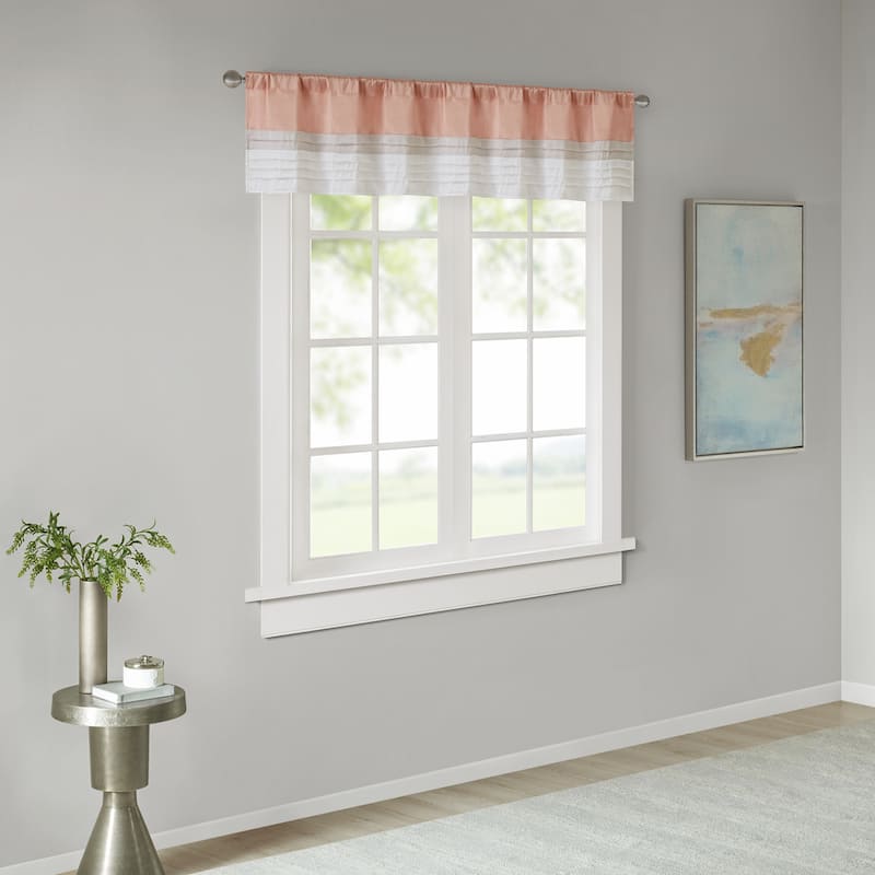 Madison Park Infinity Polyoni Pintuck Window Valance