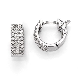 Jewels By Lux 14K Yellow Gold Cubic Zirconia CZ Dangle Huggie Endless Hoop Womens Earrings 60MM X 7MM Jewels By Lux 14K Yellow Gold Cubic Zirconia CZ Dangle Huggie Endless Hoop Womens Earrings 60MM X 7MM