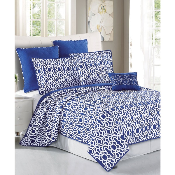 Serenta Montgomery Printed Microfiber 7-piece Quilt Set