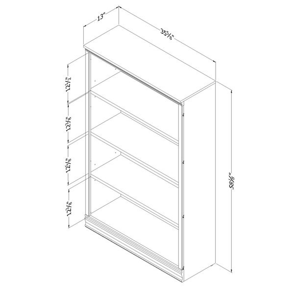 South Shore Morgan 4-shelf Bookcase