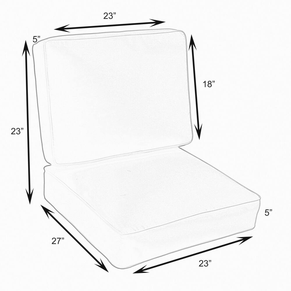 Sloane Aqua Blue 23inch Indoor/ Outdoor Corded Chair Cushion Set Bed Bath & Beyond 11601231