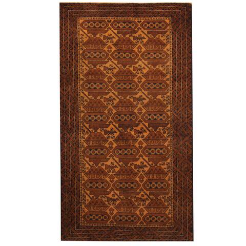 Handmade One-of-a-Kind Wool War Rug (Afghanistan) - 3'8 x 6'7