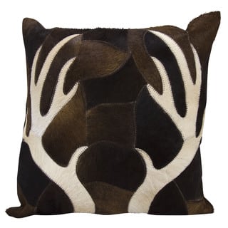 Leather Throw Pillows Online At Our Best Mina Victory Dallas Antler Piecework Chocolate Throw Pillowby Nourison 20 Inch X