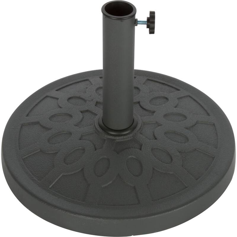 Trade Mark Innovations 17.5-Inch Grey Decorative Resin Umbrella Base