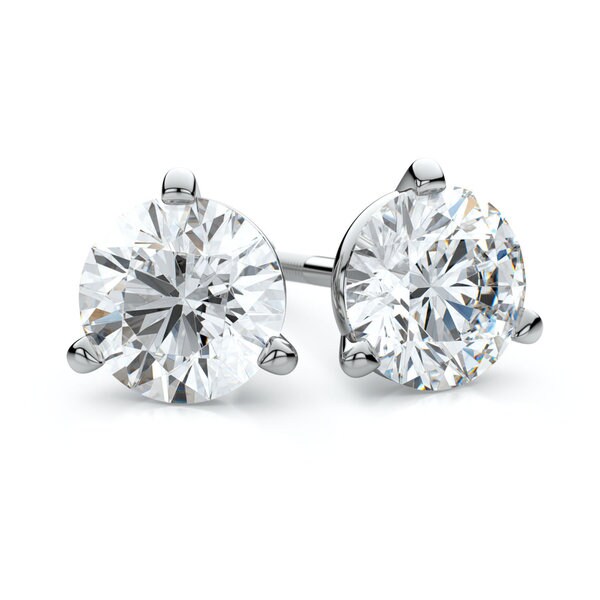 Platinum 2ct Tdw 3 G Martini Round Diamond Stud Earrings Platinum 2ct Tdw 3 G Martini Round Diamond Stud Earrings