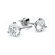 preview thumbnail 3 of 2, 14k White Gold 2ct TDW 3-prong Martini Round Diamond Stud Earrings