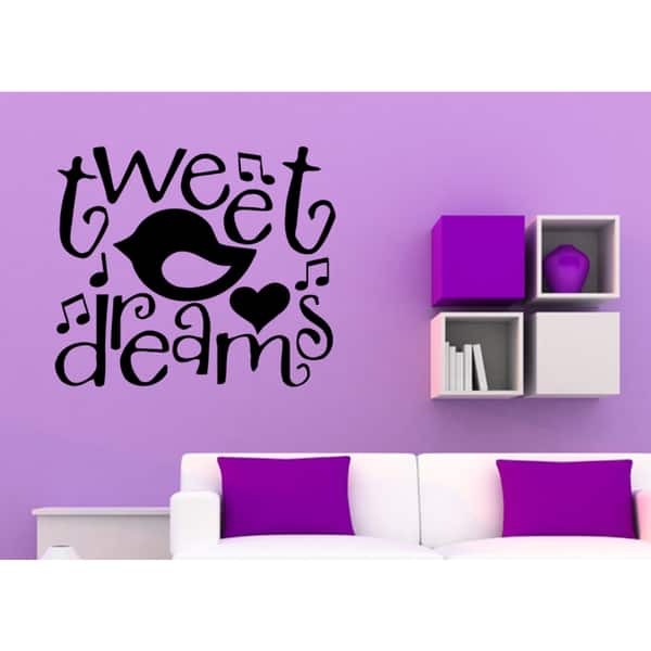 Tweet Dreams quote Wall Art Sticker Decal Overstock 11604268