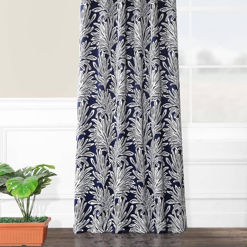 Exclusive Fabrics Palm Room Darkening Curtain Panel Pair