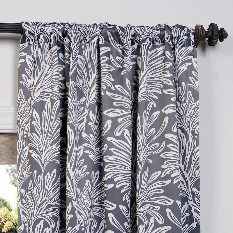 Exclusive Fabrics Palm Room Darkening Curtain Panel Pair