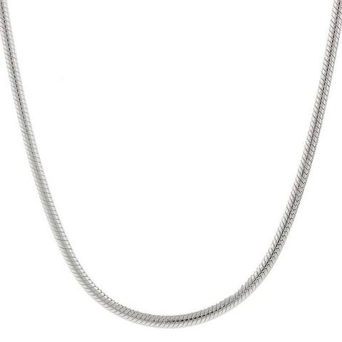 Pori Italian Sterling Silver 2mm Snake Chain Necklace