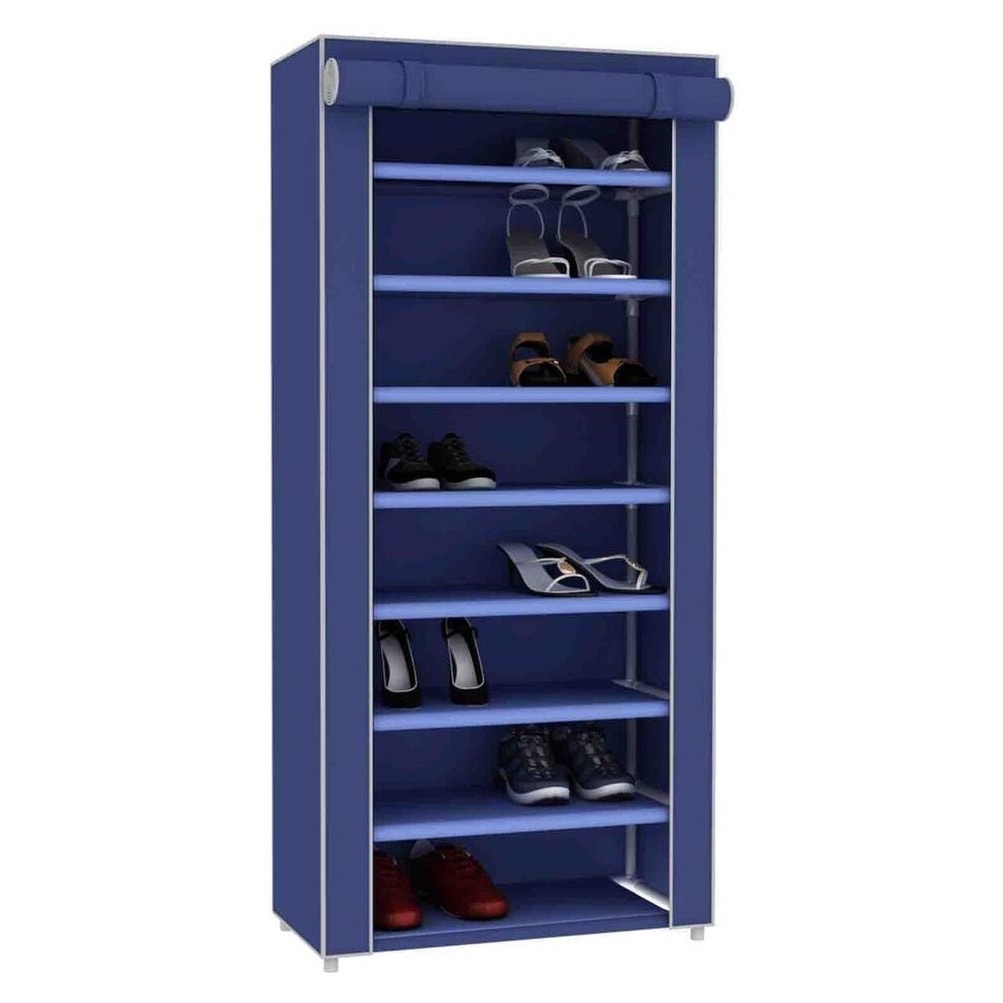 Shop Black Friday Deals On Sunbeam Blue 8 Tier Shoe Closet Overstock 11606588