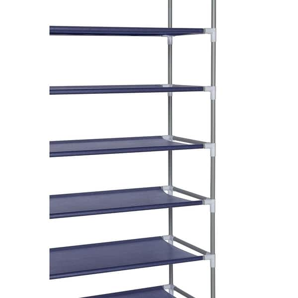 Shop Black Friday Deals On Sunbeam Blue 8 Tier Shoe Closet Overstock 11606588