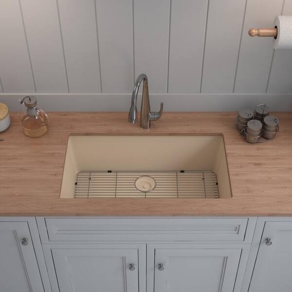 Shop Lexicon Platinum Quartz Composite 32x19 Inch Kitchen Sink