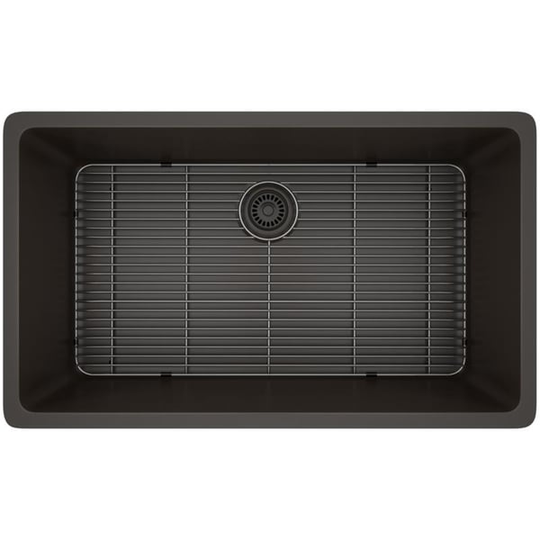Lexicon Platinum Quartz Composite 32x19-inch Kitchen Sink with Large Single Bowl. Opens flyout.