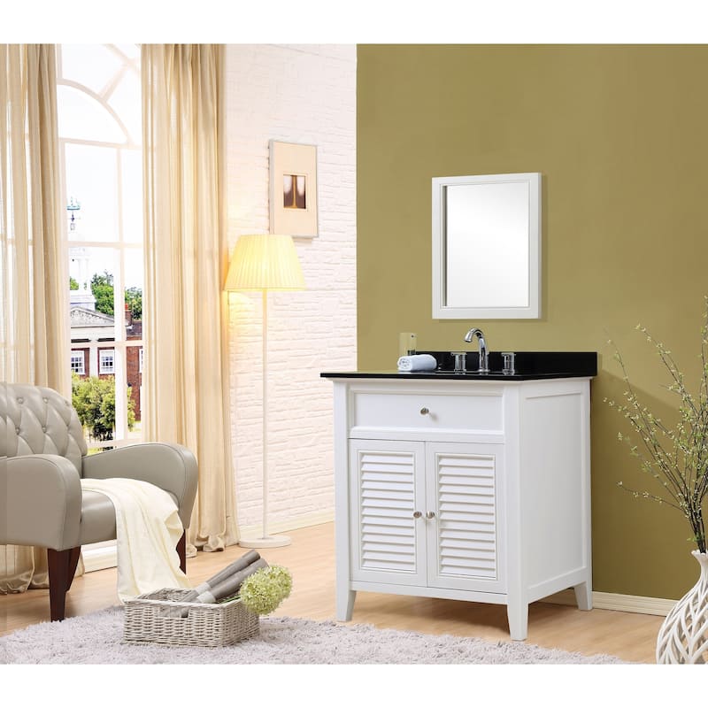 Direct Vanity Sink 32-inch Shutter Spa White Vanity