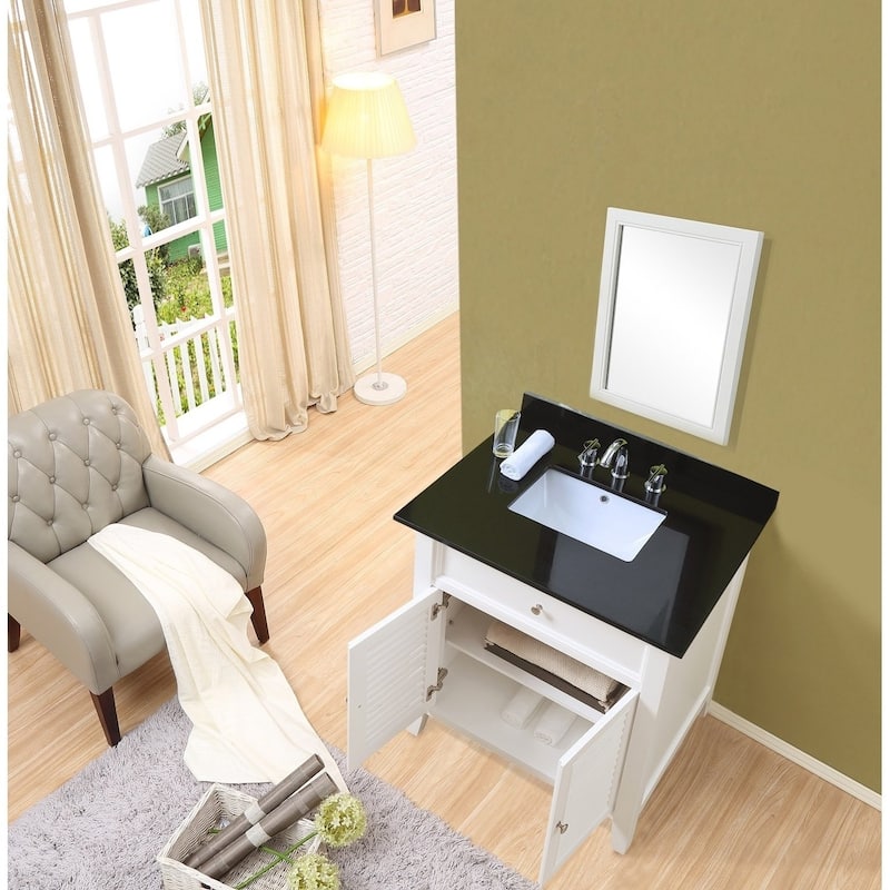 Direct Vanity Sink 32-inch Shutter Spa White Vanity