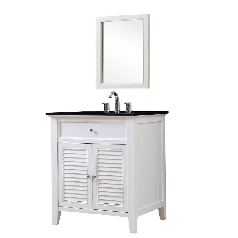 Direct Vanity Sink 32-inch Shutter Spa White Vanity