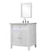 Option carrara white marble with mirror
