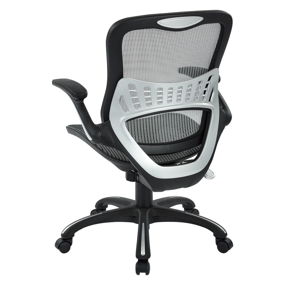 Office Star Products Mesh Seat and Back Manager's Chair in Green Mesh 