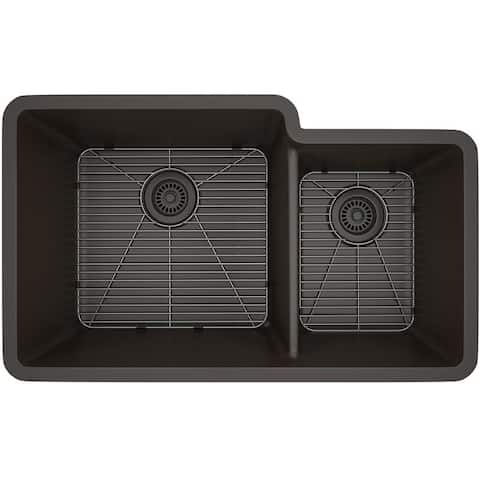 Lexicon Platinum Quartz 60/40 Double Bowl Kitchen Sink